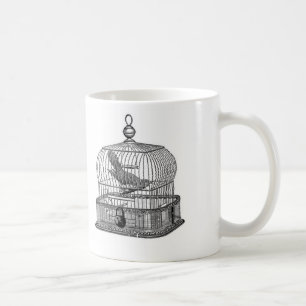Låst & caged knäpp fågel kaffemugg
