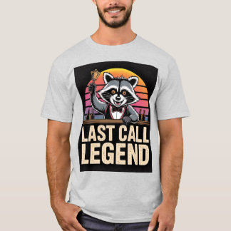 Last Call Legend Raccoon Bartender Shirt T
