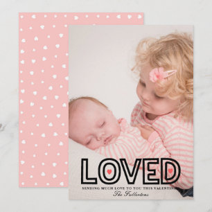 Låst Cute Valentines day-fotokort