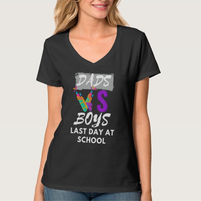 last day at school Out of school summer school tea T Shirt (Framsida)