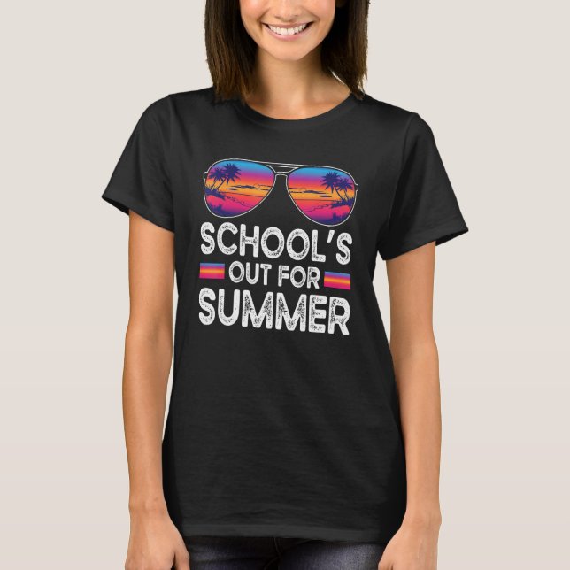 Last Day Of School Retro Schools Out For Summer 2 T Shirt (Framsida)