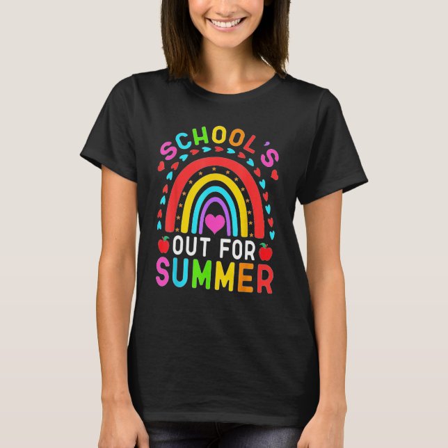 Last Day Of School Retro Schools Out For Summer 7 T Shirt (Framsida)