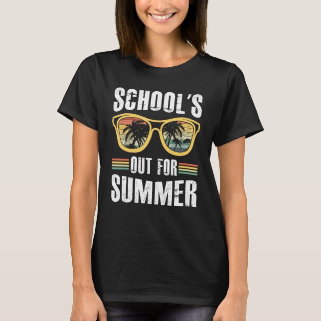 Last Day Of School Retro Schools Out For Summer 8 T Shirt (Framsida)