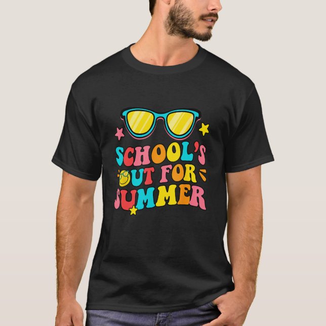 Last Day of School s Out For Summer  Teacher Vacat T Shirt (Framsida)