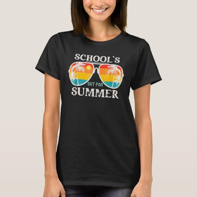 Last Day Of School Teacher Schools Out For Summer T Shirt (Framsida)