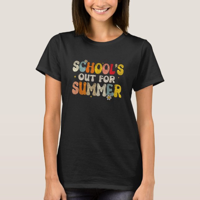 Last Day of School Tie Dye School Graduation T Shirt (Framsida)