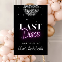 Last Disco Bachelorette Helg Sign, DIY Printabl