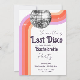 Last Disco Bachelorette Party Inbjudningar
