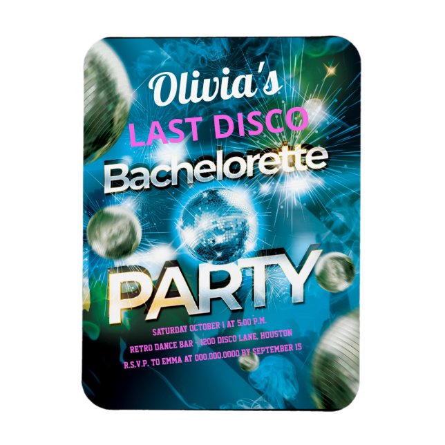 Last Disco Bachelorette Party Magnet (Vertikal)