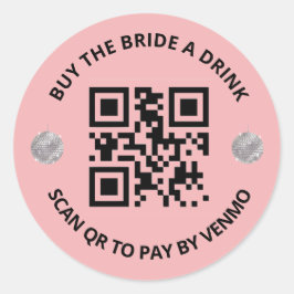 Last Disco Bachelorette QR/Venmo Sticker Runt Klistermärke