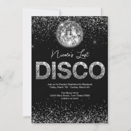Last Disco Glamous Bachelorette Helg Inbjudningar