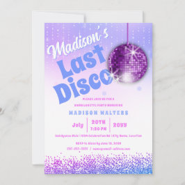 Last Disco Retro Bachelorette Inbjudningar