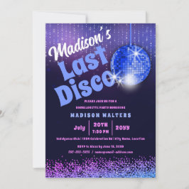 Last Disco Retro Bachelorette Inbjudningar