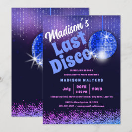 Last Disco Retro Bachelorette Inbjudningar