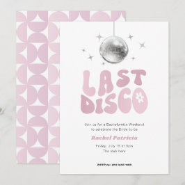 Last Disco, retro disco bachelorette Party Inbjudningar