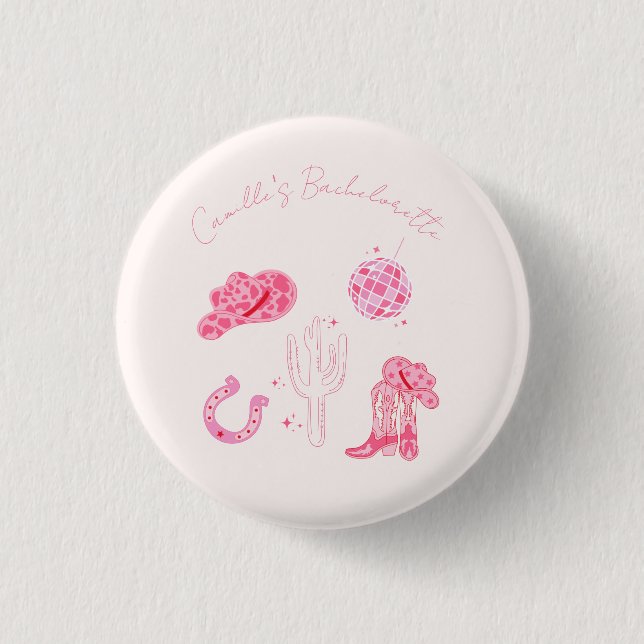 Last Disco Rodeo Bachelorette Week-end Party Knapp (Framsida)