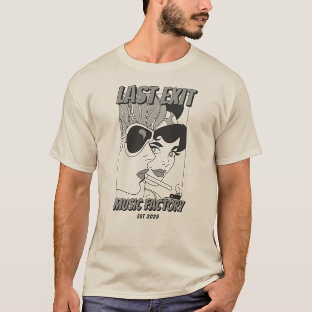 Last Exit Music Factory- Retro Girls-T-Shirt T Shirt (Framsida)