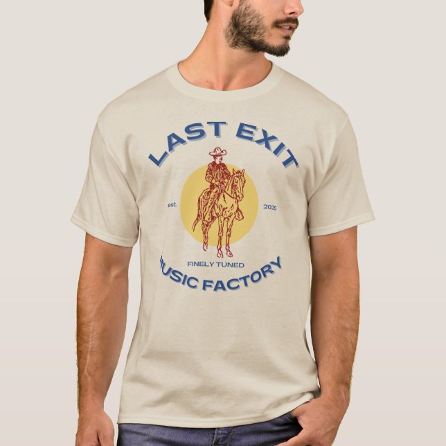 Last Exit Music Factory- Western Cowboy T-Shirt (Framsida)