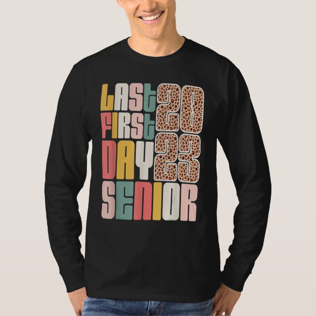 Last First Day Senior 2023 Graduation Leopard T Shirt (Framsida)