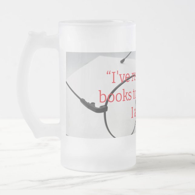 läst för många böcker frostat ölglas (Vänster)