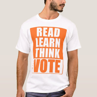 Läst lär att tänkan röstar t-shirt