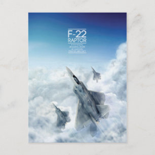 Låst Martin F-22 Raptor-vykort Vykort