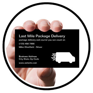 Last Mile Delivery Paket Courier Visitkort