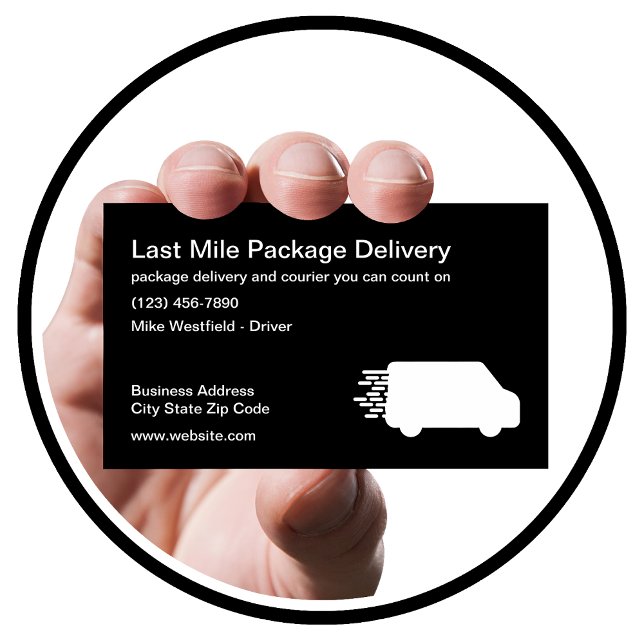 Last Mile Delivery Paket Courier Visitkort (Skapare uppladdad)