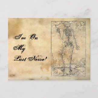 Last Nerve - Halloween Skeleton Vykort