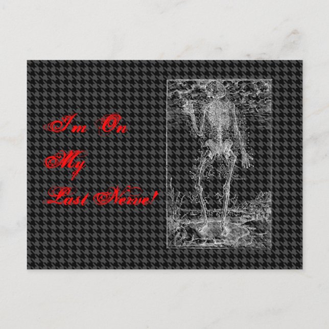 Last Nerve - Halloween Skeleton Vykort (Framsida)