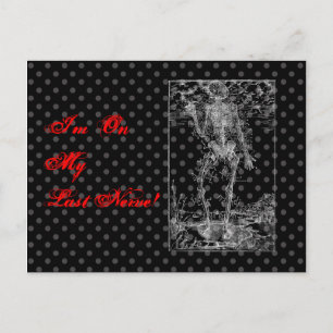 Last Nerve - Halloween Skeleton Vykort