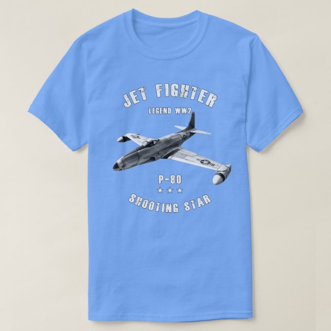 Låst P80: Militär Jet Fighter Flygplan W T Shirt (Design framsida)