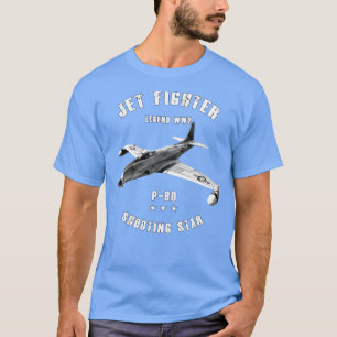 Låst P80: Militär Jet Fighter Flygplan W T Shirt