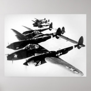 Låst P-38 Blixt Poster