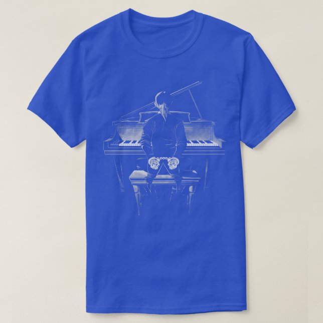 Låst Piano Nyckel T Shirt (Design framsida)