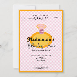 Last Rendez Veuve Orange Bachelorette Itinerary Inbjudningar