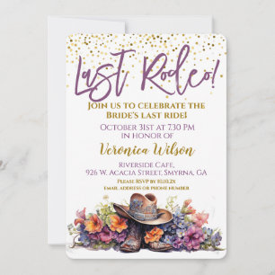 Last Rodeo Bachelorette Party Inbjudningar