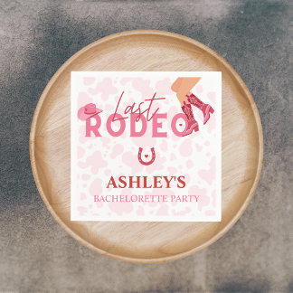 Last Rodeo Bachelorette Party Låt oss Go Girls Pappersservett