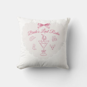 "Last Rodeo" Bride Tribe Western Bachelorette Kudde