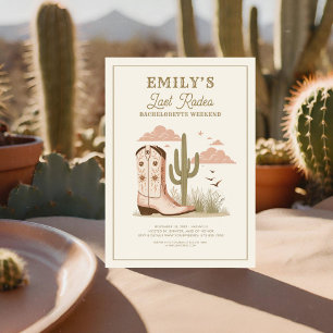 Last Rodeo Cactus Bachelorette Helg Inbjudningar