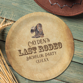 Last Rodeo Cowboy Grunge Brown Bachelor Party