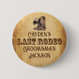 Last Rodeo Cowboy Grunge Brown Bachelor Party Knapp