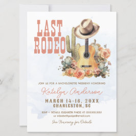 Last Rodeo Cowgirl Bachelorette Helg Inbjudningar