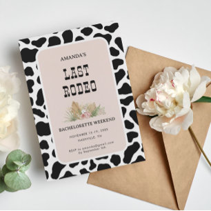 Last Rodeo Cowgirl Bachelorette Helg Itinerary Inbjudningar