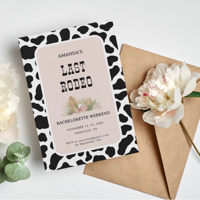 Last Rodeo Cowgirl Bachelorette Helg Itinerary Inbjudningar (Skapare uppladdad)