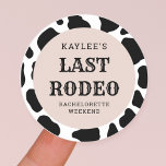 Last Rodeo Cowgirl Bachelorette Helg Party Runt Klistermärke<br><div class="desc">Last Rodeo Cowgirl Bachelorette Helg Party round Stickers</div>