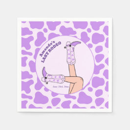 Last Rodeo Lila Cowgirl Möhippa Party Pappersservett