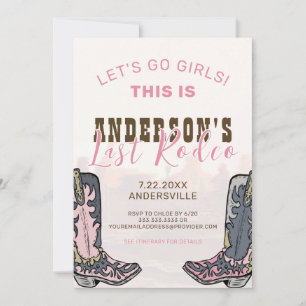 Last Rodeo Nashville Bachelorette Helg Party in Inbjudningar