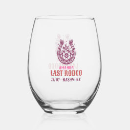 last rodeo pink and purple horseshoe floral