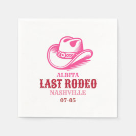 last rodeo pink cowgirl hat pappersservett